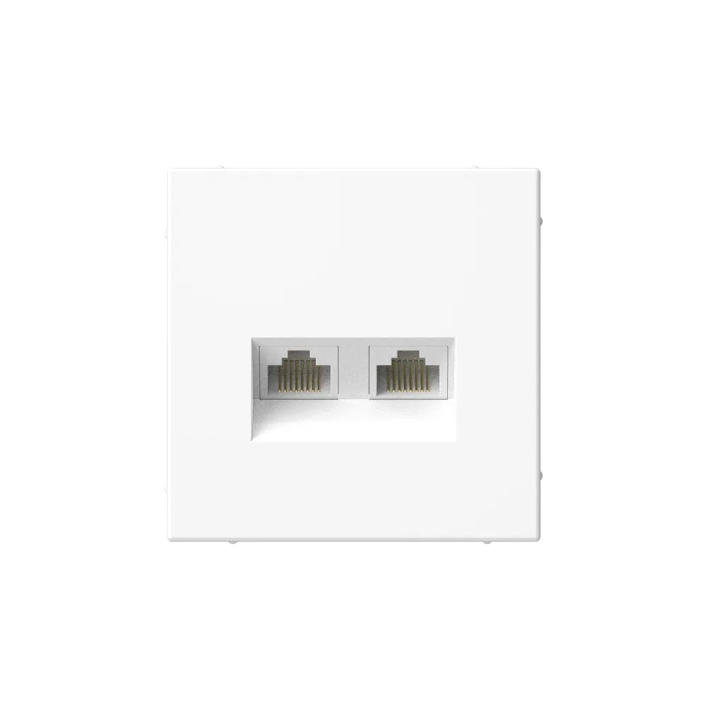 РОЗЕТКА двойная компьютерная RJ45+RJ45, кат. 5е, механизм