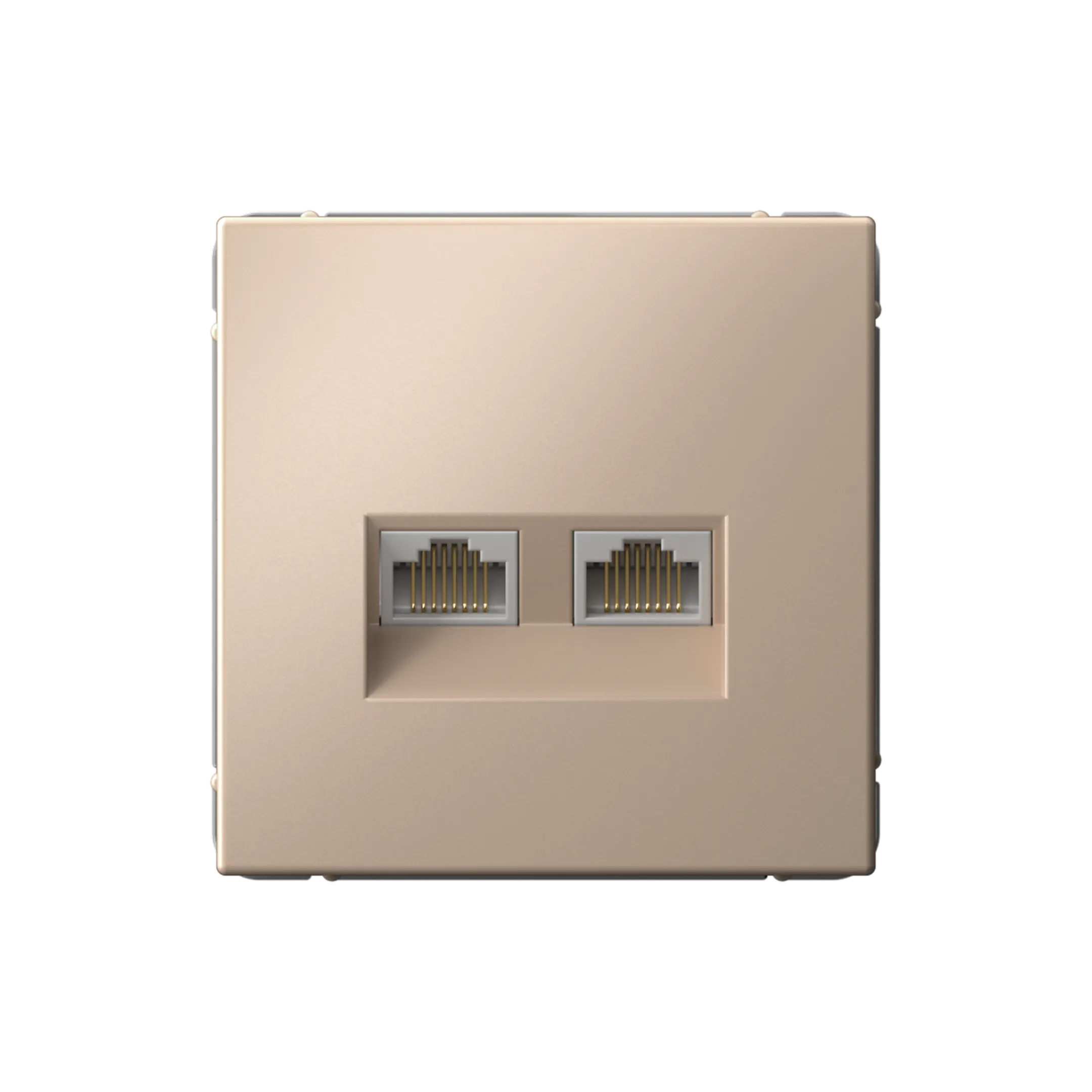 Розетка двойная компьютерная кат. 5е марки «Systeme Electric». Серия «Art Gallery». Цвет: Песочный