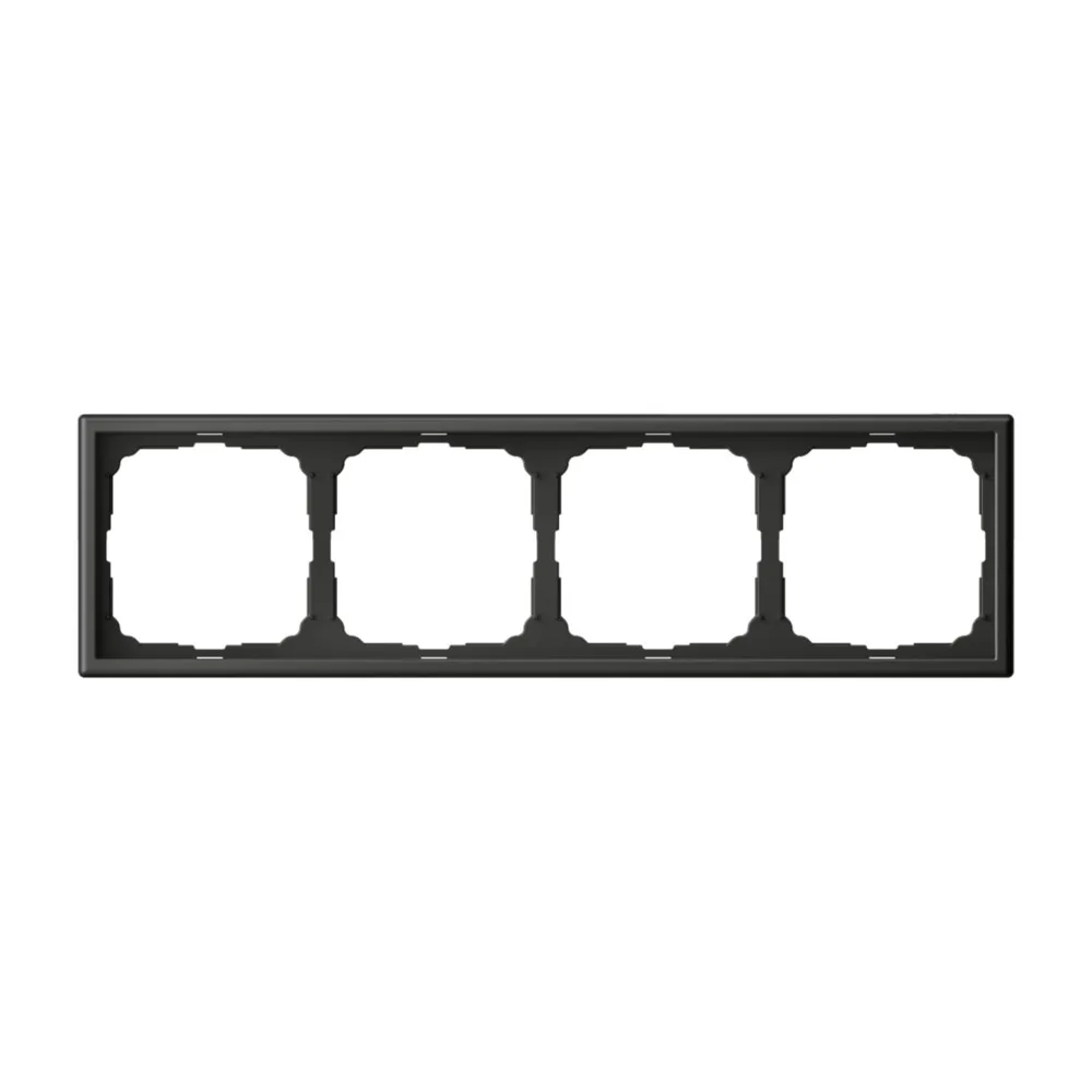 Рамка 4-местная марки «Systeme Electric». Серия «Art Gallery». Цвет: Базальт