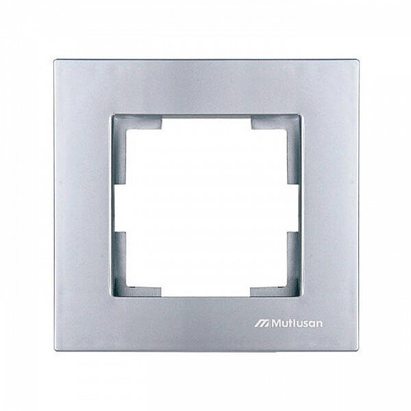 Рамка 1-местная марки «Mutlusan». Серия «Rita». Цвет: Нержавеющая сталь