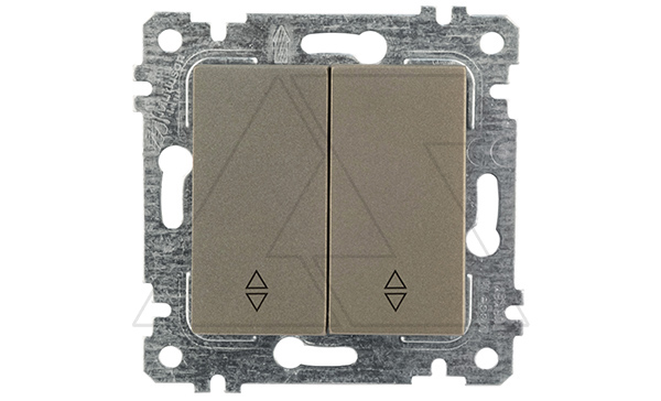 Выключатель 2-клавишный проходной