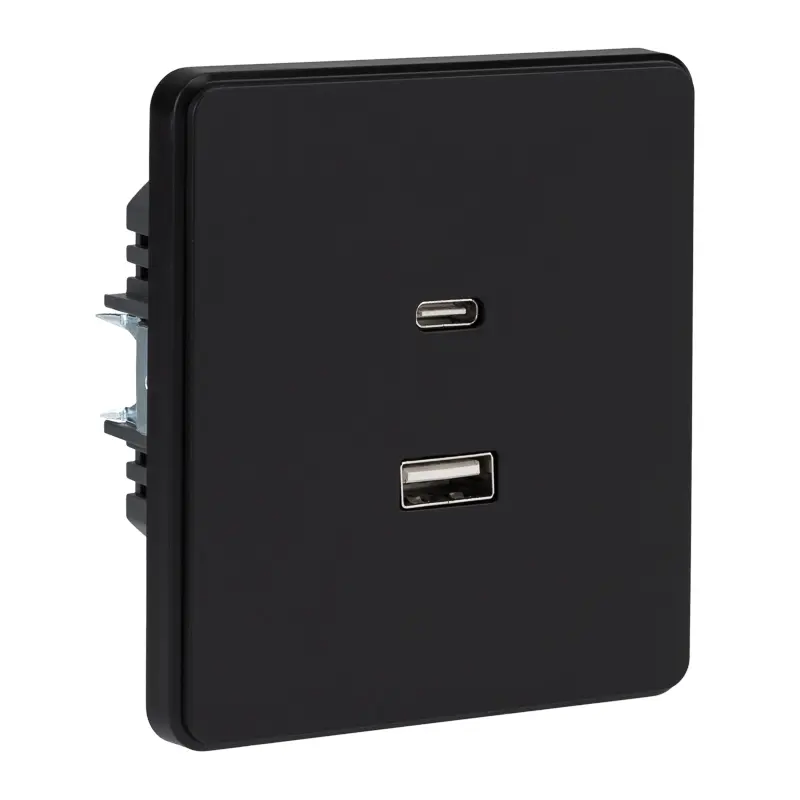 Розетка USB-A+Type-C 3А с функцией быстрой зарядки