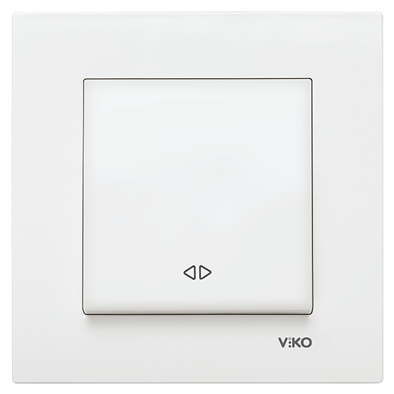Выключатель перекрестный (без рамки) марки «Viko». Серия «Karre». Цвет: Белый