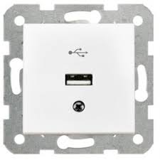 Розетка USB (без рамки) марки «Viko». Серия «Karre». Цвет: Белый Розетка USB (без рамки)