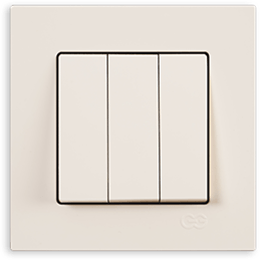 Выключатель 3-клавишный (без рамки)