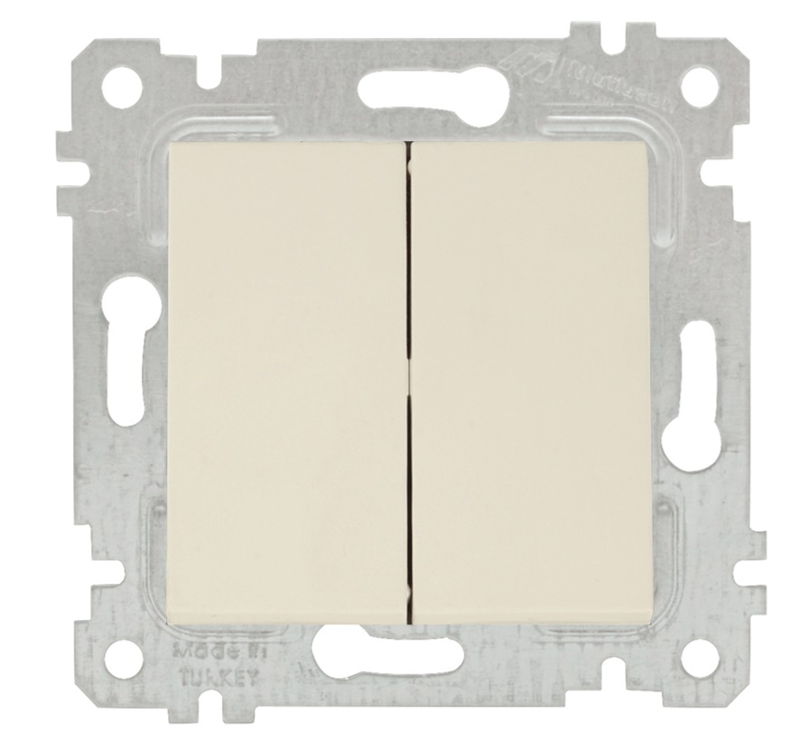 Выключатель 2-клавишный (винтовой зажим)