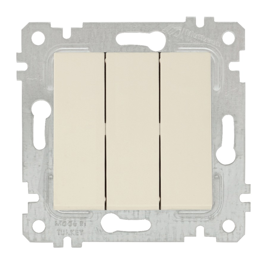 Выключатель 3-клавишный (винтовой зажим)