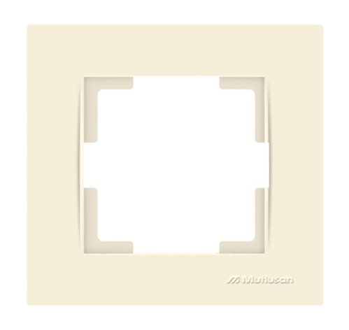 Рамка 1-местная марки «Mutlusan». Серия «Rita». Цвет: Слоновая кость