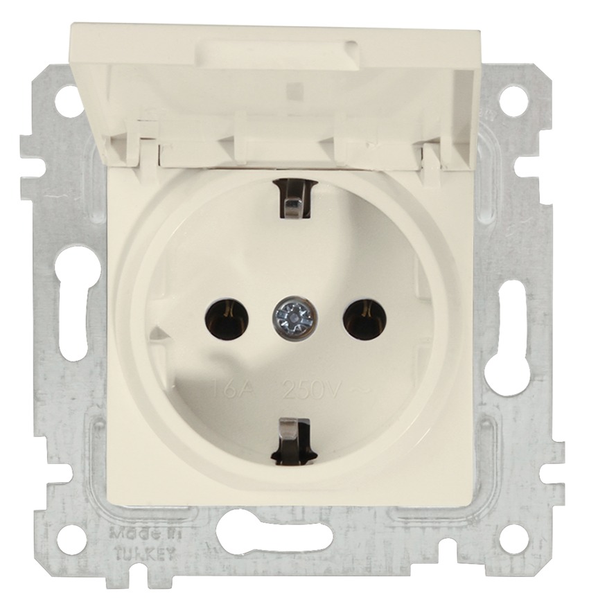 Розетка с крышкой