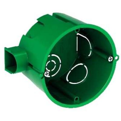 Коробка установочная для сплошных стен 68(65)X45 марки «Schneider Electric». Цвет: Зеленый
